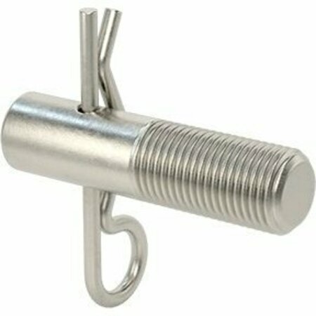 BSC PREFERRED Threaded on One End Stud with Cotter Pin 18-8 Stainless Steel 1/2-20 Thread 2 Long 93712A700